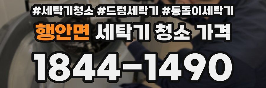 행안면 세탁기 청소 가격
