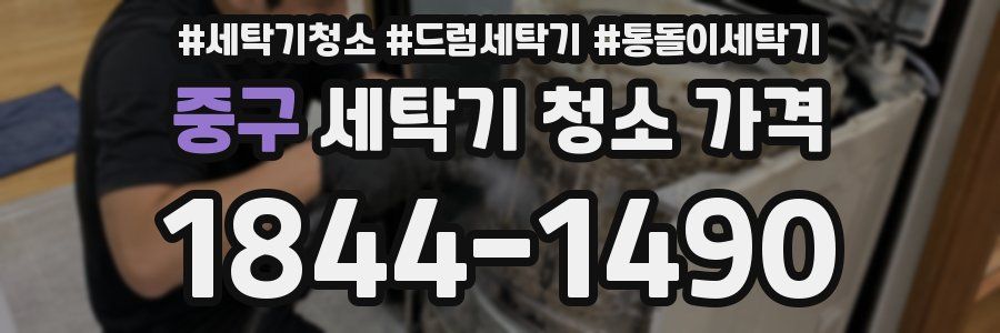 중구 세탁기 청소 가격