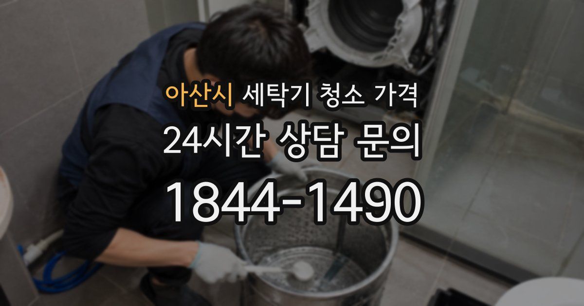 아산시 세탁기 청소 가격