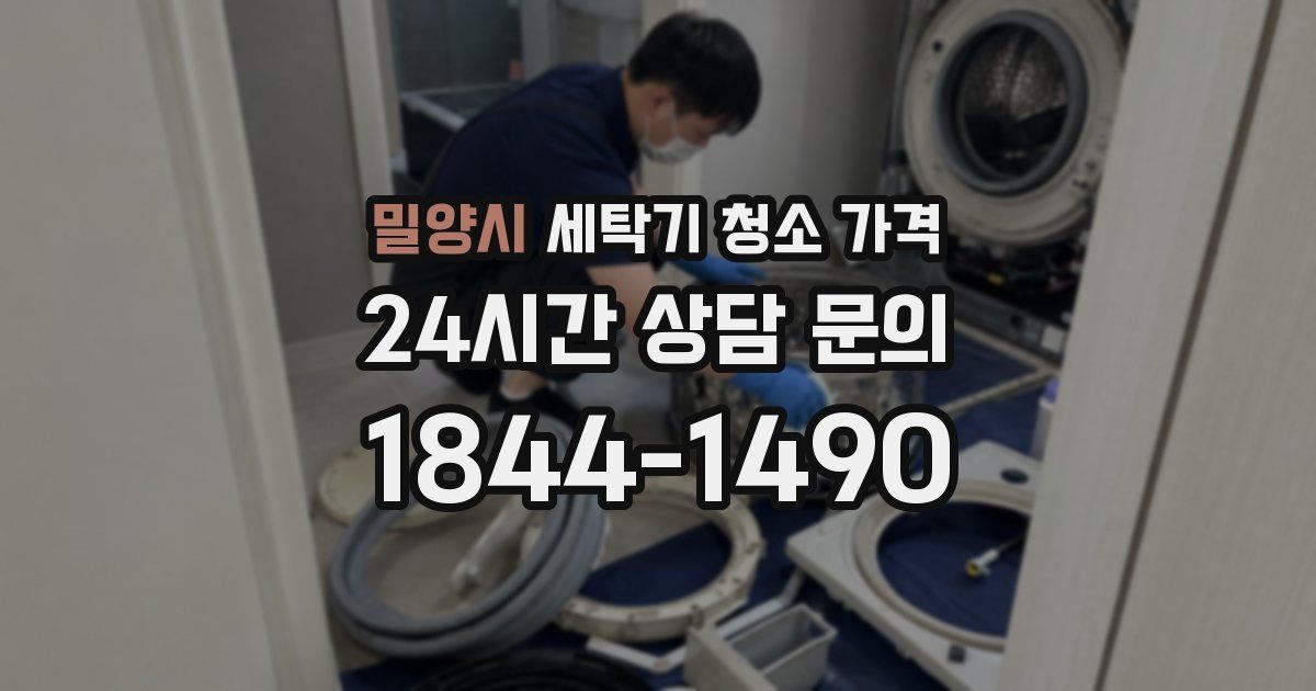 밀양시 세탁기 청소 가격