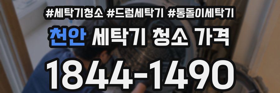 천안 세탁기 청소 가격