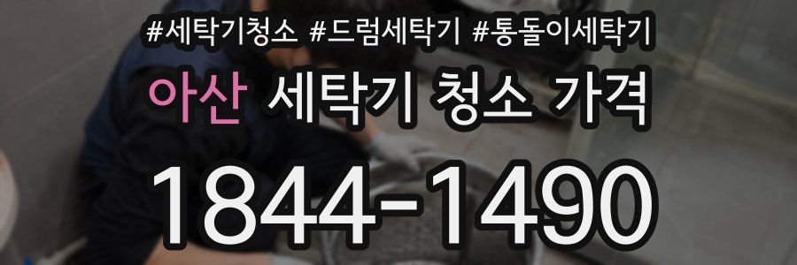 아산 세탁기 청소 가격