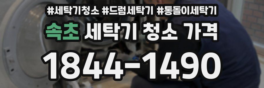 속초 세탁기 청소 가격