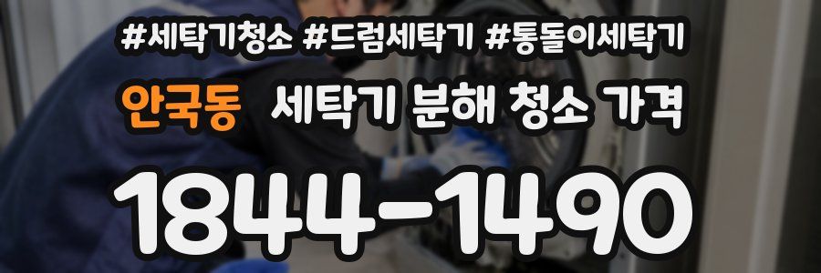 안국동 세탁기 분해 청소 가격