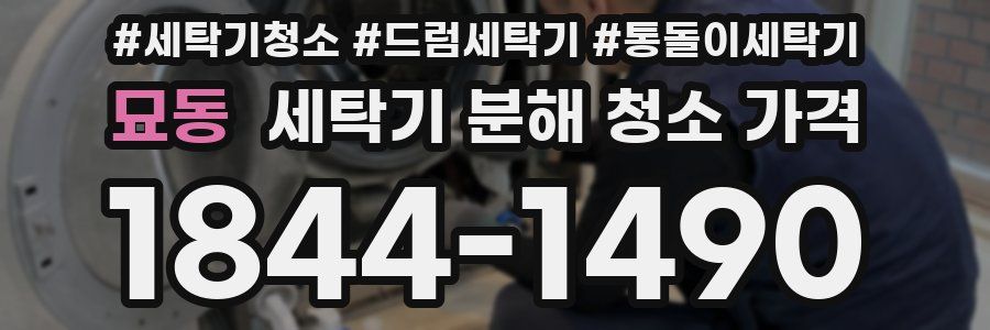 묘동 세탁기 분해 청소 가격
