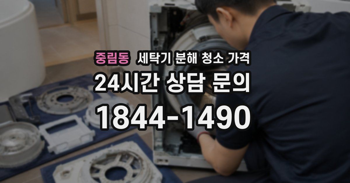 중림동 세탁기 분해 청소 가격