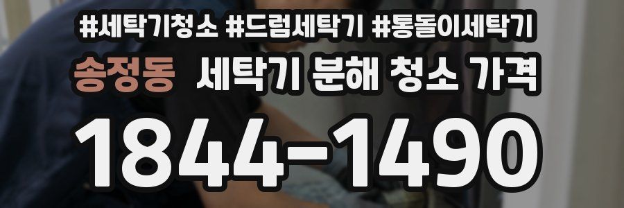 송정동 세탁기 분해 청소 가격