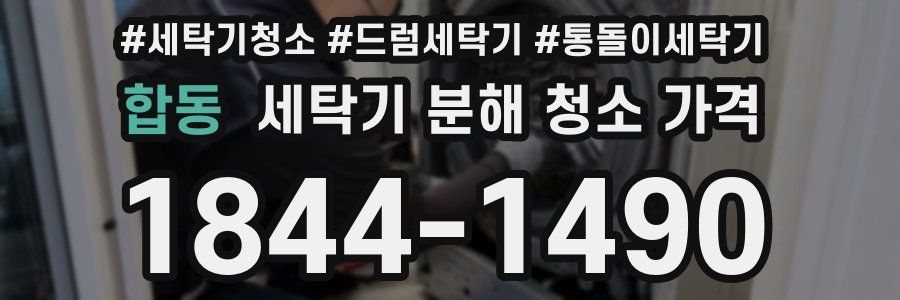 합동 세탁기 분해 청소 가격