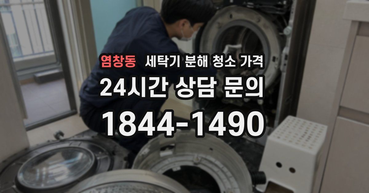 염창동 세탁기 분해 청소 가격
