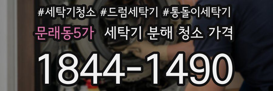 문래동5가 세탁기 분해 청소 가격