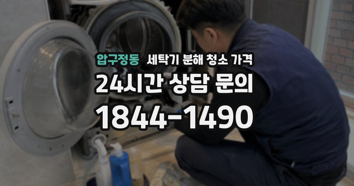 압구정동 세탁기 분해 청소 가격