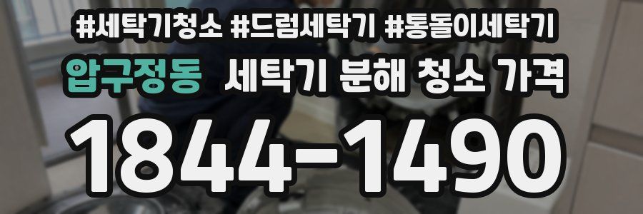 압구정동 세탁기 분해 청소 가격