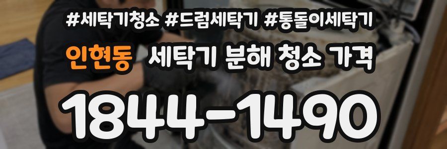 인현동 세탁기 분해 청소 가격