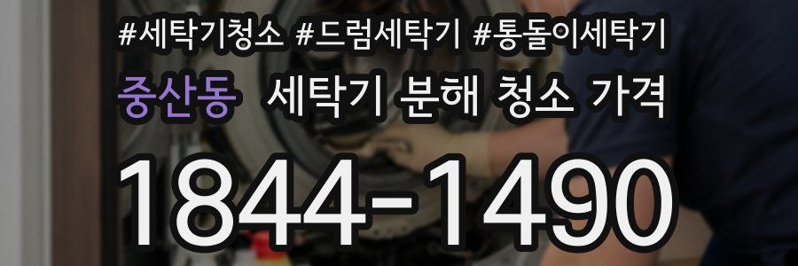 중산동 세탁기 분해 청소 가격