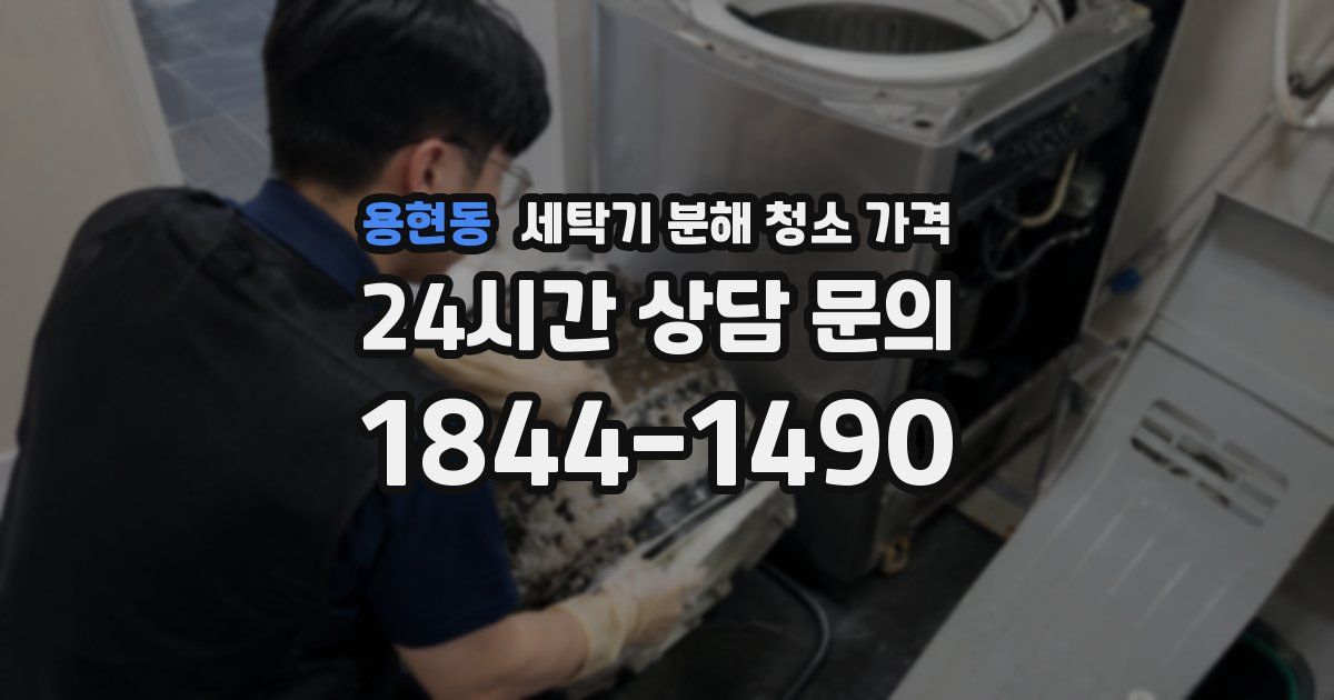 용현동 세탁기 분해 청소 가격