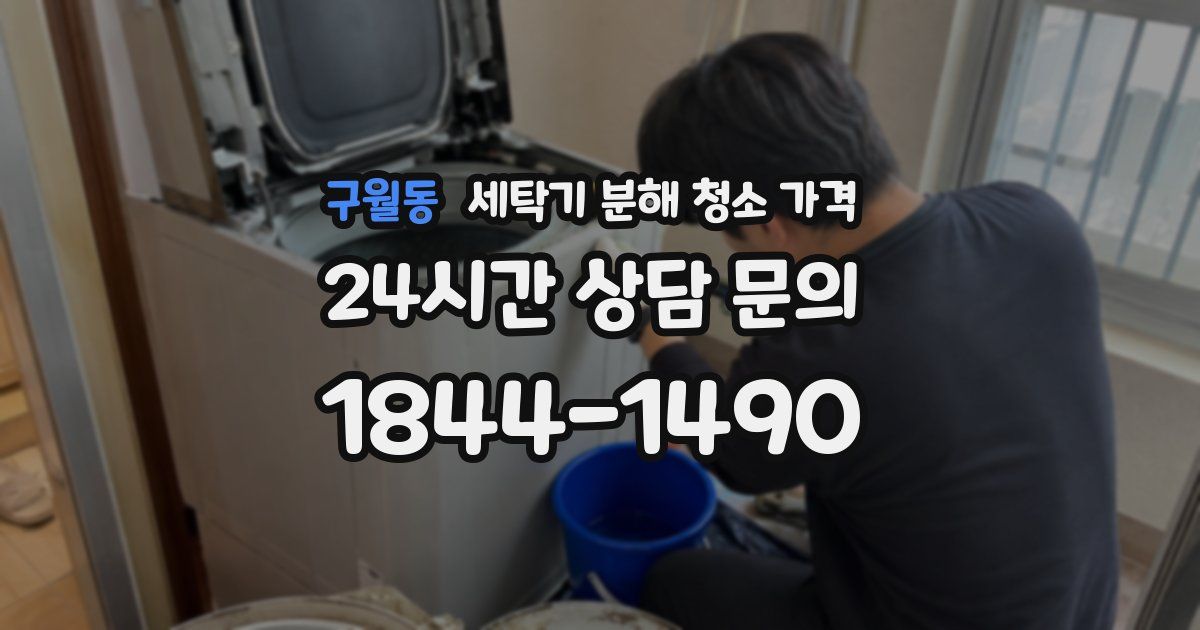 구월동 세탁기 분해 청소 가격
