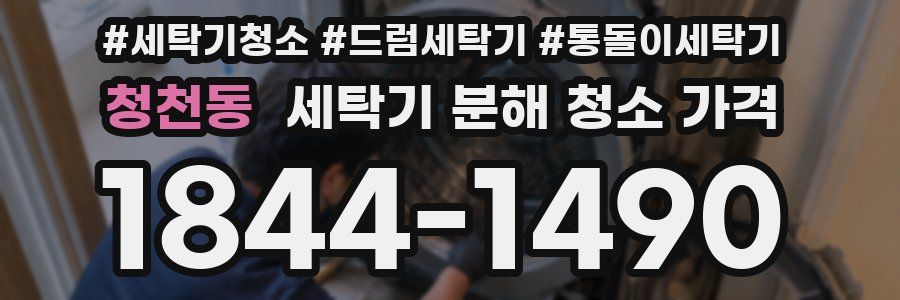 청천동 세탁기 분해 청소 가격