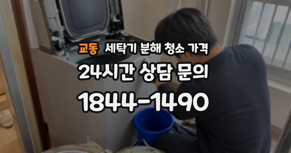 교동 세탁기 분해 청소 가격