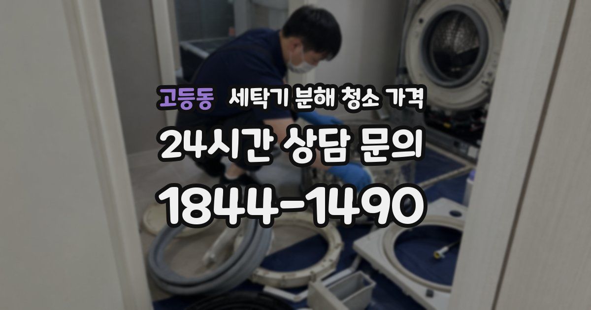고등동 세탁기 분해 청소 가격