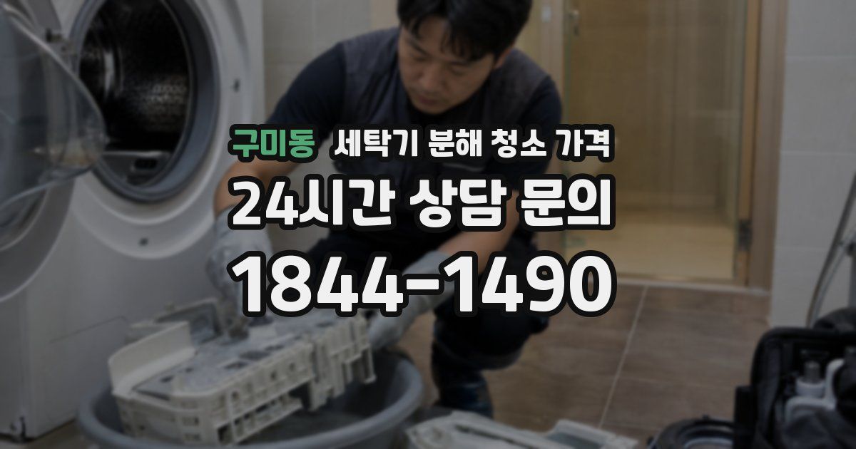 구미동 세탁기 분해 청소 가격