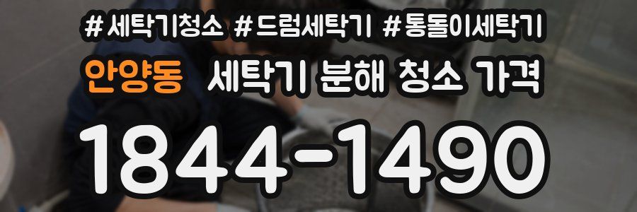 안양동 세탁기 분해 청소 가격