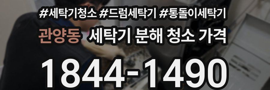 관양동 세탁기 분해 청소 가격