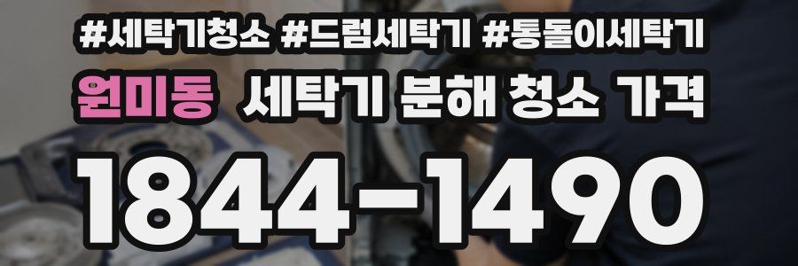 원미동 세탁기 분해 청소 가격
