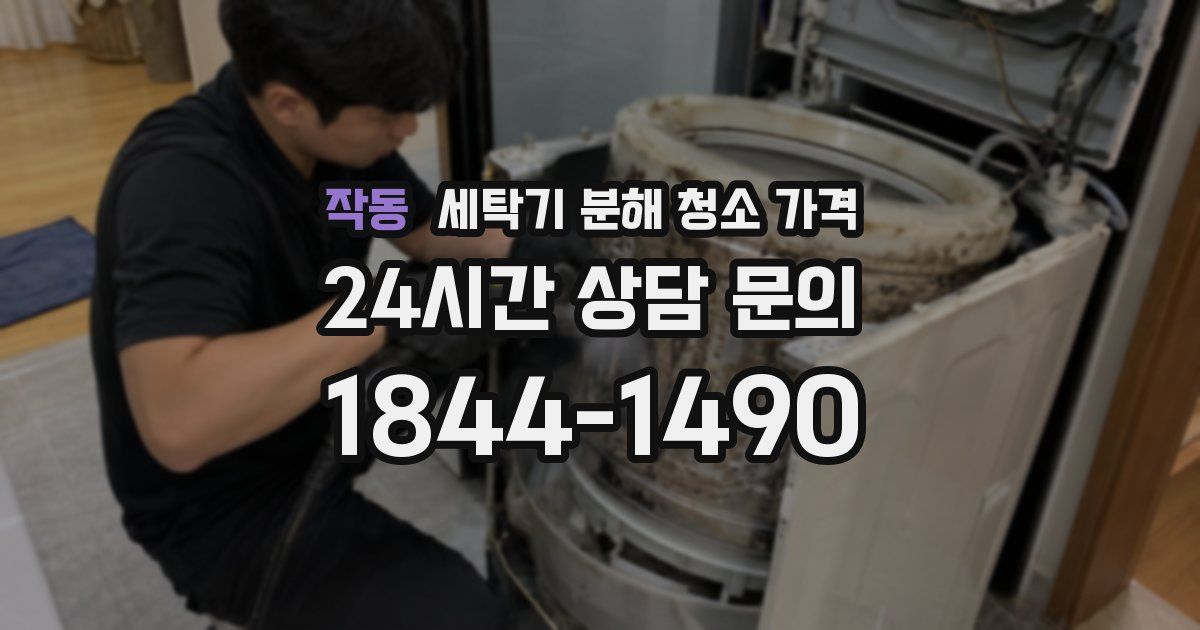 작동 세탁기 분해 청소 가격