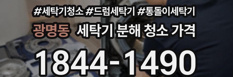 광명동 세탁기 분해 청소 가격