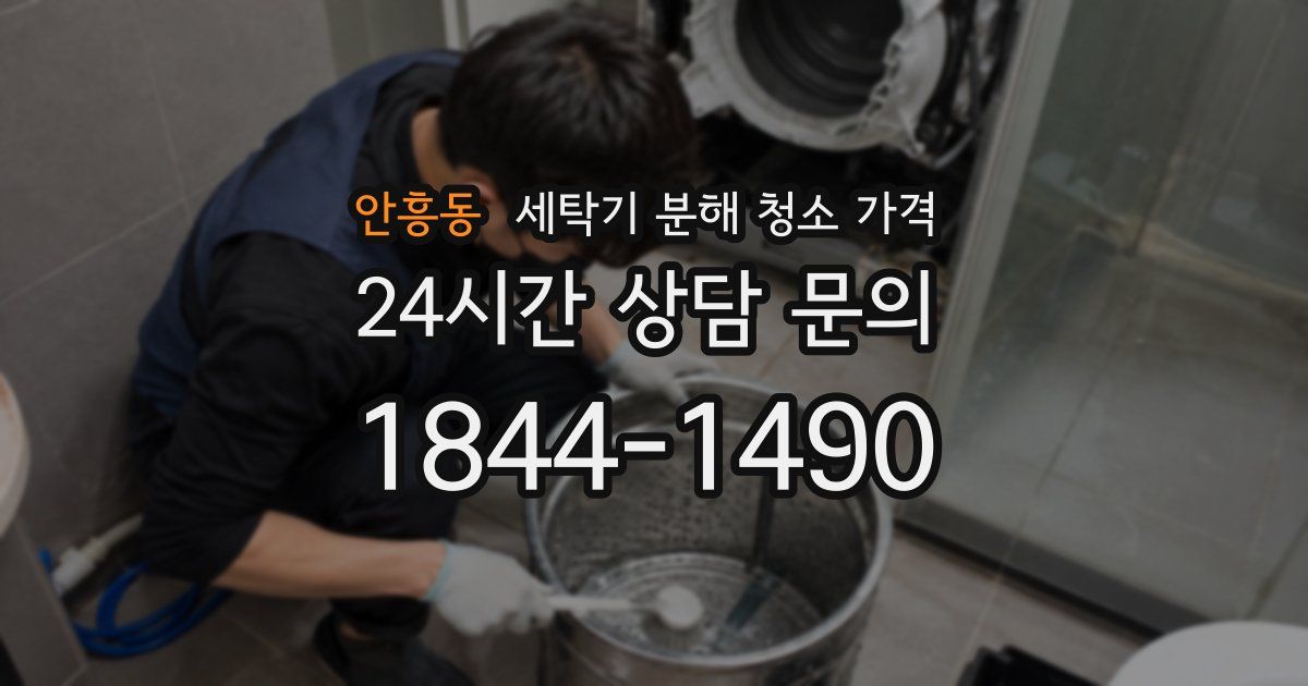 안흥동 세탁기 분해 청소 가격