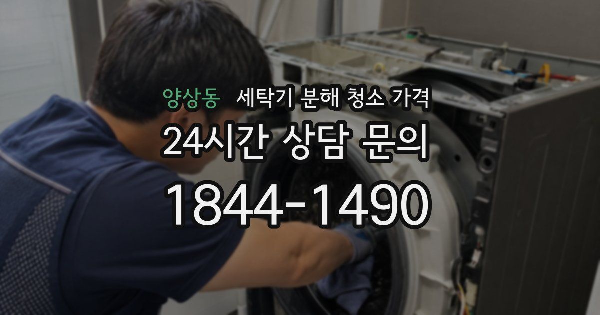 양상동 세탁기 분해 청소 가격