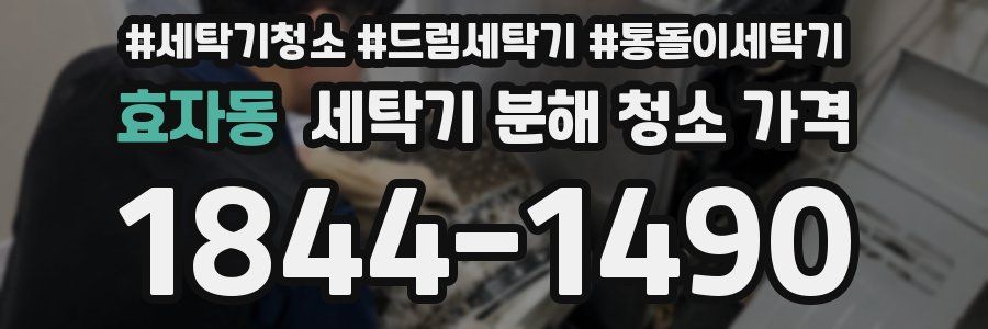 효자동 세탁기 분해 청소 가격