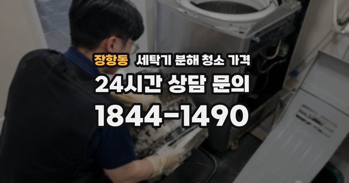 장항동 세탁기 분해 청소 가격