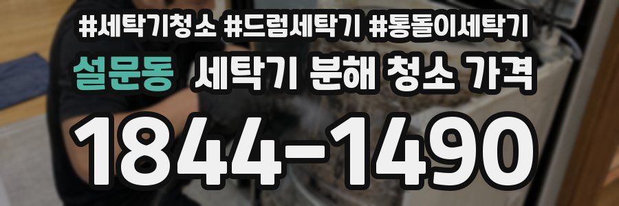 설문동 세탁기 분해 청소 가격