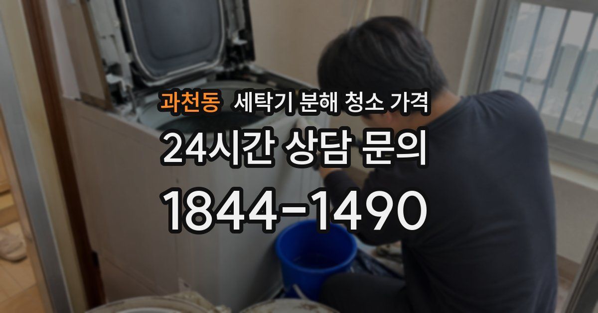 과천동 세탁기 분해 청소 가격