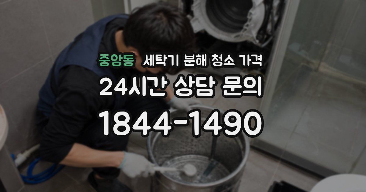 중앙동 세탁기 분해 청소 가격