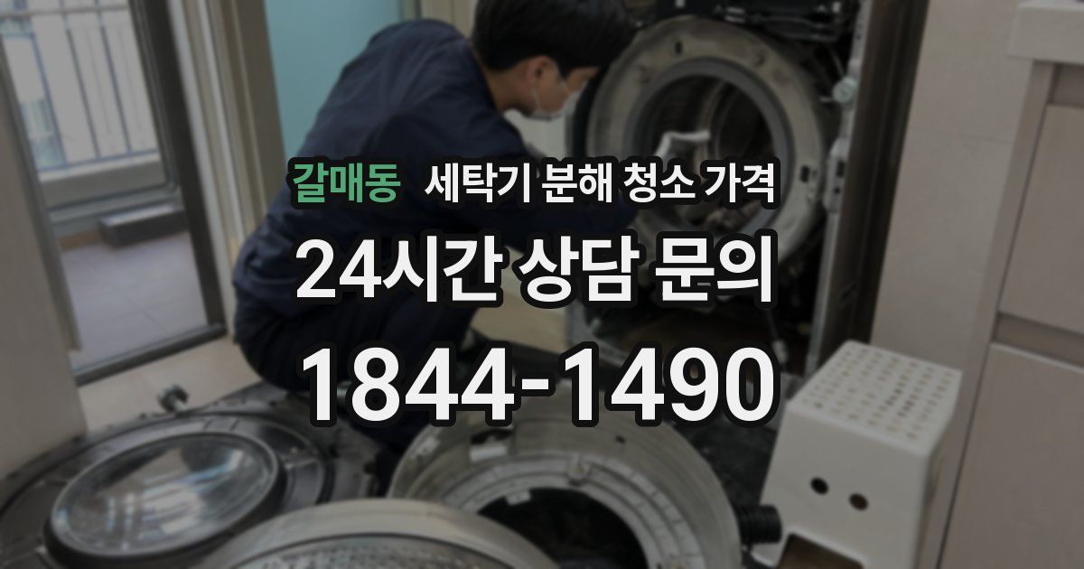 갈매동 세탁기 분해 청소 가격