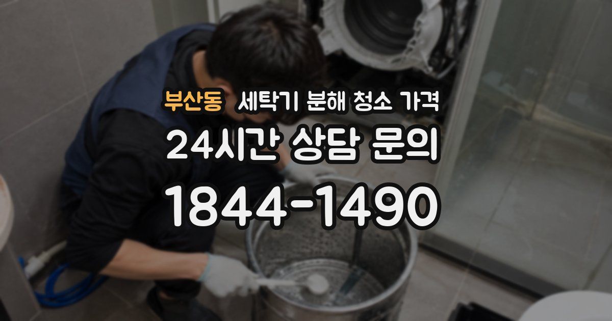 부산동 세탁기 분해 청소 가격