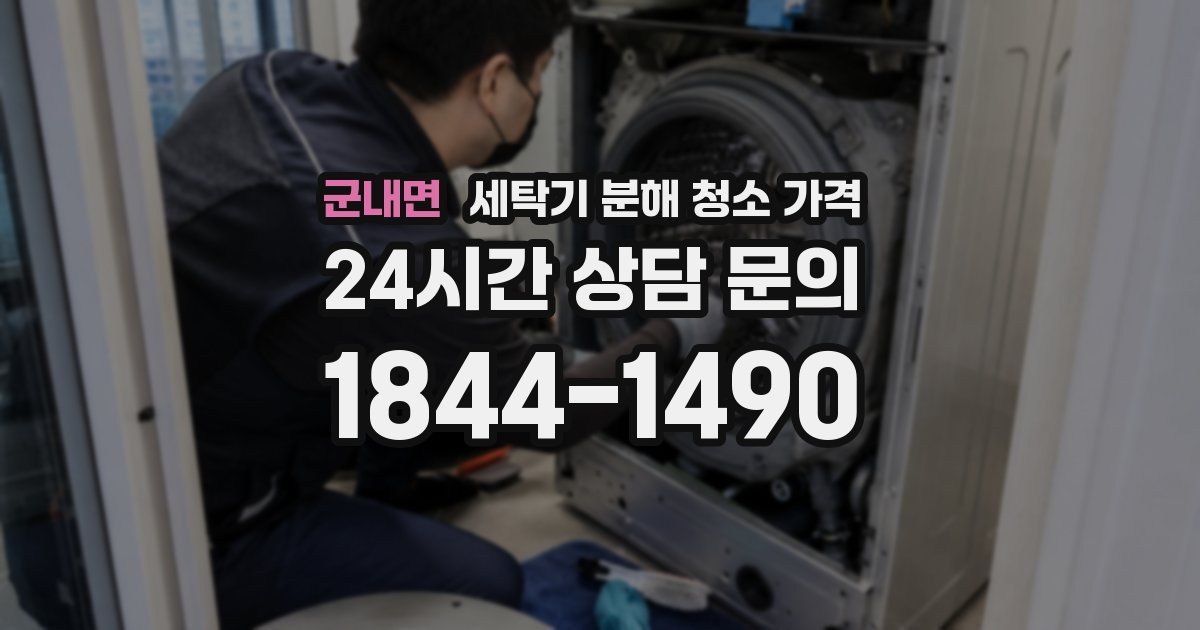 군내면 세탁기 분해 청소 가격