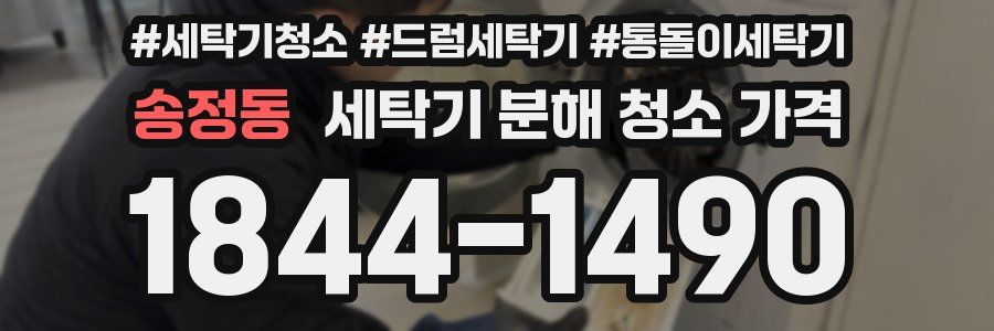송정동 세탁기 분해 청소 가격