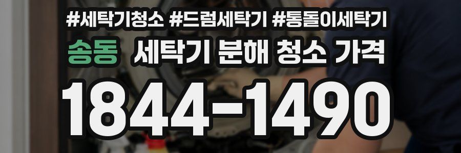 송동 세탁기 분해 청소 가격