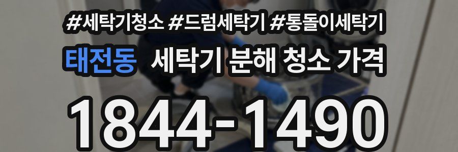 태전동 세탁기 분해 청소 가격