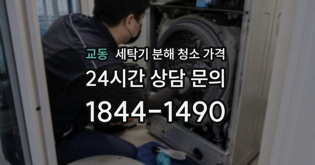 교동 세탁기 분해 청소 가격