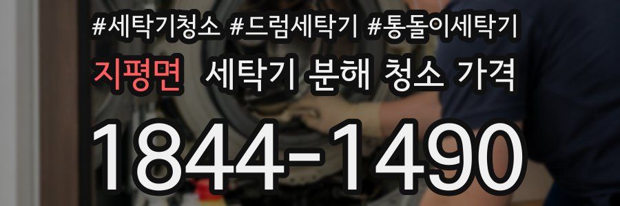 지평면 세탁기 분해 청소 가격