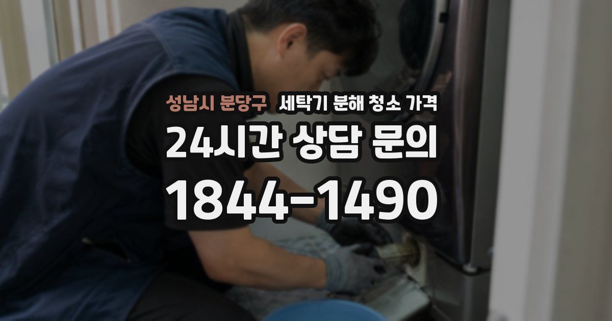 성남시 분당구 세탁기 분해 청소 가격