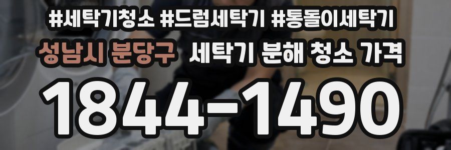 성남시 분당구 세탁기 분해 청소 가격