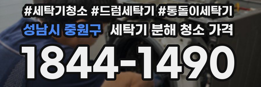 성남시 중원구 세탁기 분해 청소 가격