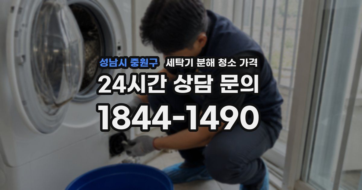 성남시 중원구 세탁기 분해 청소 가격