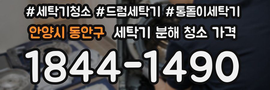 안양시 동안구 세탁기 분해 청소 가격