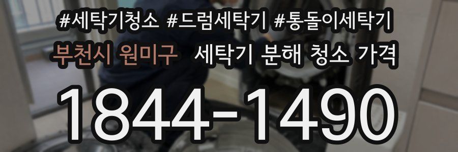 부천시 원미구 세탁기 분해 청소 가격